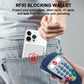 RFID Blocking Wallet Minimalist Slim Card Holder for Magsafe with Adjustable Stand, Metal Pop Up Magnetic Wallet  for Men TOYFID