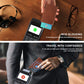 TOYFID Aluminum Alloy Wallet With Genuine Leather Cover Men's Billfolds
