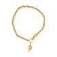 Gold freshwater pearl adjustable bracelet or anklet on gold plated chain | by Ifemi Jewels
